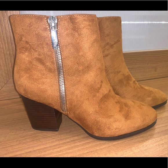 Nine West Neva Brown Fabric Boots 9.5 - Picture 10 of 13